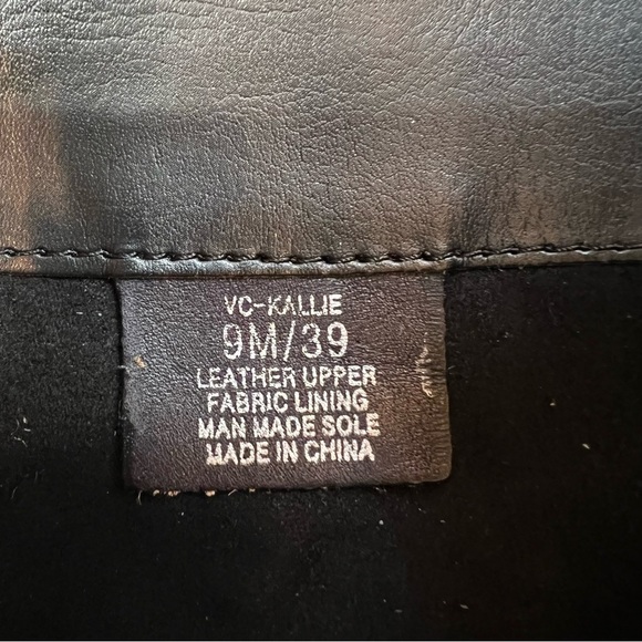 VINCE CAMUTO Tall‎ Riding Boots Kallie Harness Sz 9M/39 NWOT Black Never Worn - Picture 12 of 12